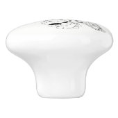 Colibriの鳥のイラストレーションの陶磁器のノブ セラミックノブ (側面)