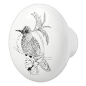 Colibriの鳥のイラストレーションの陶磁器のノブ セラミックノブ (右)