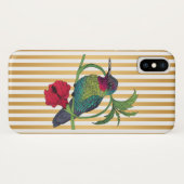 Colibri鳥金ゴールドストライプイラストレーションiPhoneケース Case-Mate iPhoneケース (裏面(横))