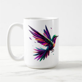 Colibrí Arcoíris Geométrico – Arte Moderno Vibrant コーヒーマグカップ
