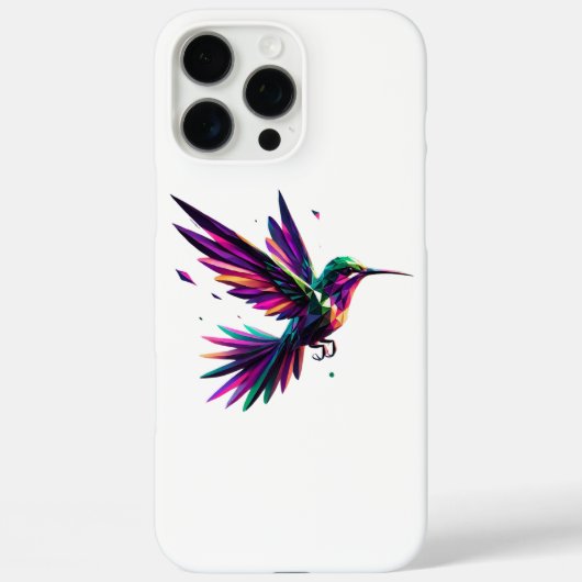 Colibrí Arcoíris Geométrico – Arte Moderno Vibrant Case-Mate iPhoneケース (裏面)