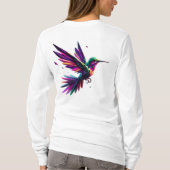 Colibrí Arcoíris Geométrico – Arte Moderno Vibrant Tシャツ (裏面)