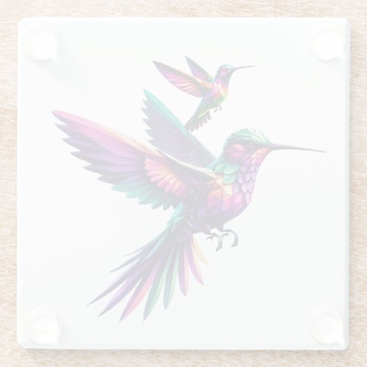 Colibrí prisma multicolor ガラスコースター (裏面)