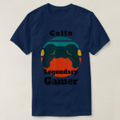 Colin Legendary Gamer Video Game Player Controller Tシャツ (デザイン正面)