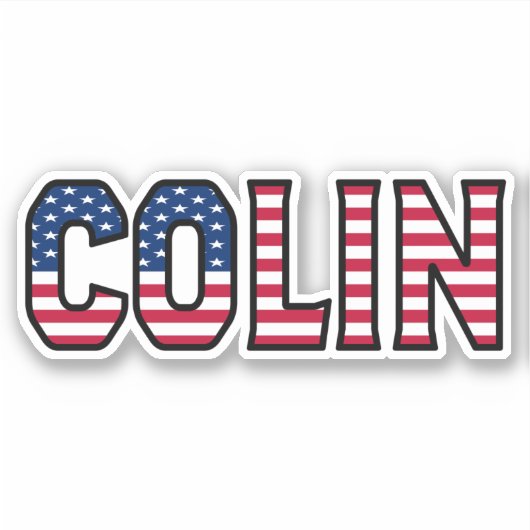 Colin Name Vorname USA Sticker Stickerset シール (正面)