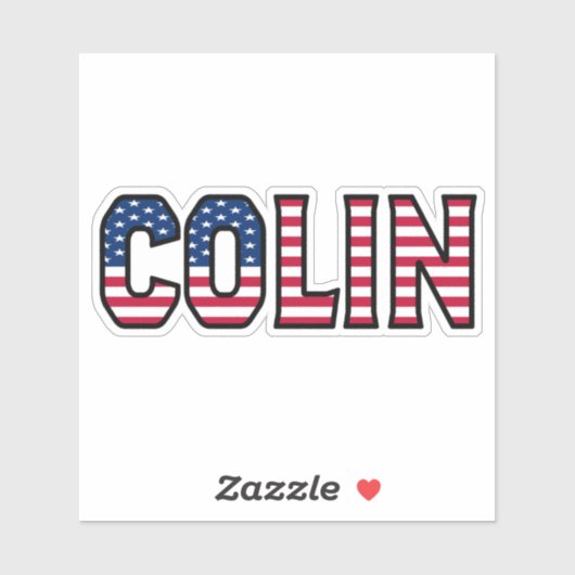 Colin Name Vorname USA Sticker Stickerset シール (シート)