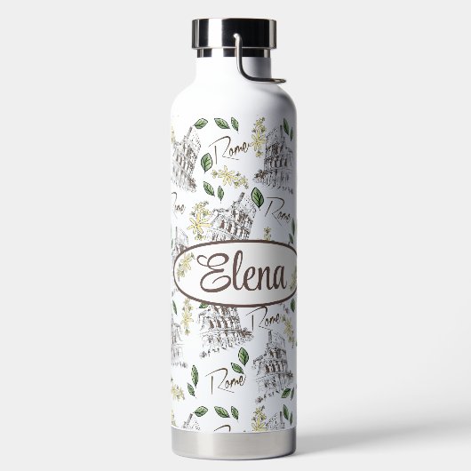 Coliseo Romano con Flores para personalizar ウォーターボトル (左面)