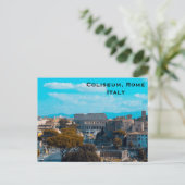 Coliseum，ローマ，イタリアのヴィンテージ旅行観光客追加P ポストカード (スタンド正面)