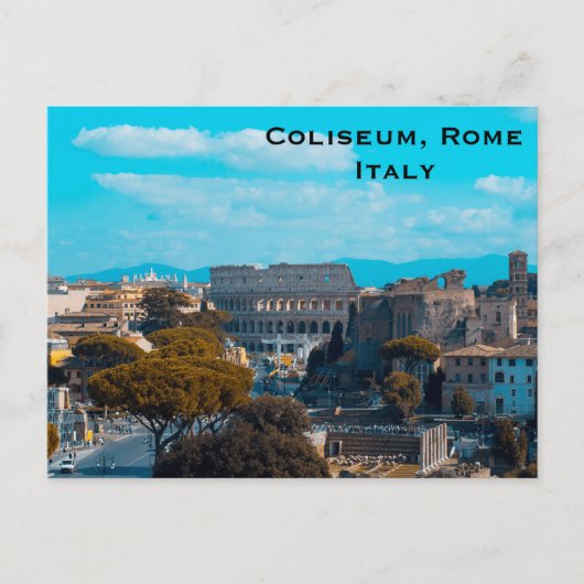 Coliseum，ローマ，イタリアのヴィンテージ旅行観光客追加P ポストカード (正面)