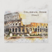 Coliseum，ローマ，イタリアのヴィンテージ旅行観光客追加P ポストカード (正面)