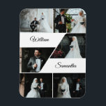 Collageエレガント Keepsakeの結婚値 マグネット<br><div class="desc">この磁石で特別な日の永遠の思い出パーソナライズされたを作結婚り上げよう。6つのカスタム結婚式の引き出物のフォトスロットと新郎新婦の名前が中央にエレガントに表示され、このコラージュのデザインは、のために完璧で、日付を保存する感謝していか、お客様に贈り物を提供します。宇宙でお気に入りの瞬間を過ごすこのデザインは、エレガンスとパーソナライゼーションを兼ね備え、家族や友人が長年大切にする美しい記念品となる。写真カスタマイズや名前を使って簡単にお土産をユニーク作り結婚出す。</div>
