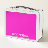 COLLAGEフォトランチボックスピンク色のバラカスタマイズ色へ メタルランチボックス (裏面)