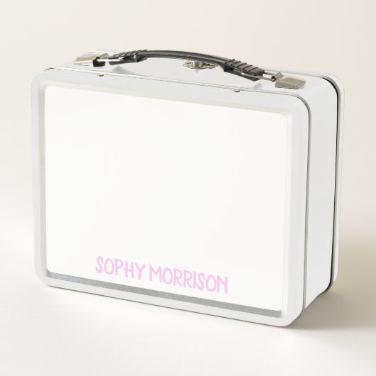 COLLAGEフォトランチボックスピンク色のバラカスタマイズ色へ メタルランチボックス (裏面)