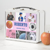 COLLAGEフォトランチボックスピンク、パープルカスタマイズト メタルランチボックス (インサイチュ)