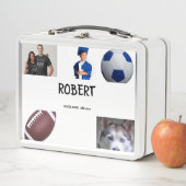 COLLAGEフォトランチボックスブラックブルーへカスタマイズ メタルランチボックス (インサイチュ)