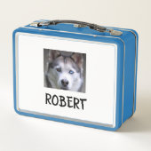 COLLAGEフォトランチボックスブルースカイカスタマイズト メタルランチボックス (裏面)