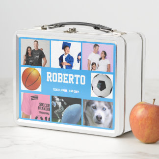 COLLAGEフォトランチボックスブルースカイカスタマイズト メタルランチボックス