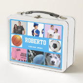 COLLAGEフォトランチボックスブルースカイカスタマイズト メタルランチボックス (正面)