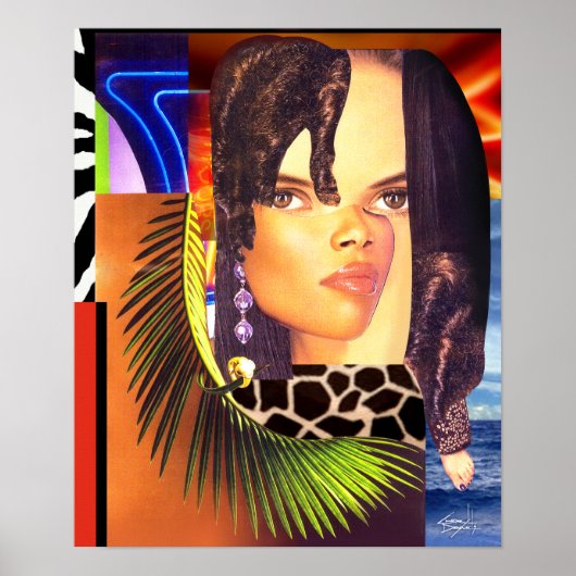 Collageポスタファンキーープリント14インチx 17インチ ポスター (正面)