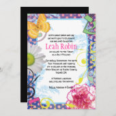 COLLAGE熱狂するバルミツワーパーティーカード 招待状 (正面/裏面)