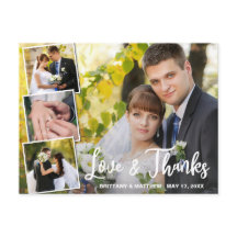 Collage モダン 4写真結婚S Thank You