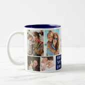 Collage 10 Photos Best Mom Ever ツートーンマグカップ (左)