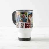 Collage 10 Photos Best Papa Ever トラベルマグ (正面左)