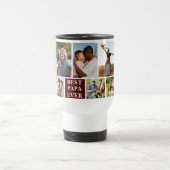 Collage 10 Photos Best Papa Ever トラベルマグ (中央)
