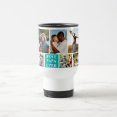 Collage 10 Photos Best Papa Ever トラベルマグ (中央)