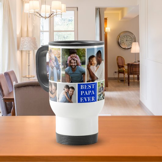 Collage 10 Photos Best Papa Ever トラベルマグ