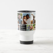 Collage 10 Photos Best Papa Ever トラベルマグ (中央)