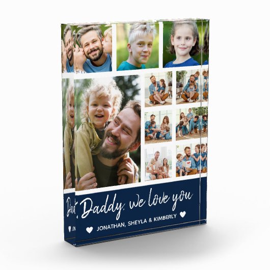 Collage 10 Photos gift for Dad フォトブロック (左)