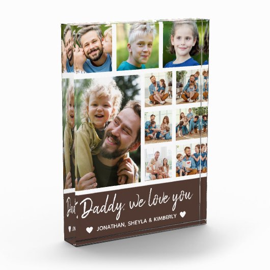 Collage 10 Photos gift for Dad フォトブロック (左)