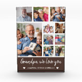 Collage 10 Photos Grandpa We Love you フォトブロック (正面)