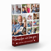 Collage 10 Photos Grandpa We Love you フォトブロック (左)