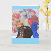 Collage 2023ブルー妖精の国 カード (黄色い花)