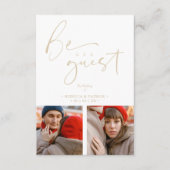 Collage 2 Photos Be Our Guest Romantic Wedding エンクロージャーカード (正面)