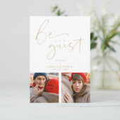 Collage 2 Photos Be Our Guest Romantic Wedding エンクロージャーカード (スタンド正面)