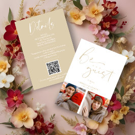 Collage 2 Photos Be Our Guest Romantic Wedding エンクロージャーカード