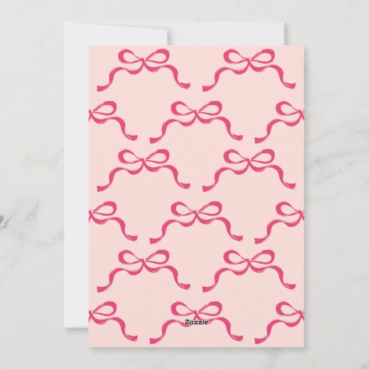 collage 4フォト数々の写真ピンクの弓オーバル写真 シーズンカード (裏面)