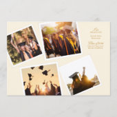 collage 4 photo frame elegant our graduate school 案内状 (正面)