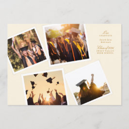 collage 4 photo frame elegant our graduate school 案内状