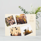 collage 4 photo frame elegant our graduate school 案内状 (スタンド正面)