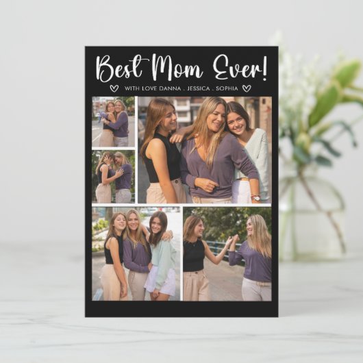 Collage 5 Photos Gift for Mother's Day 招待状 (スタンド正面)