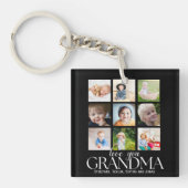 Collage 9 Photos for Grandma Love you キーホルダー (正面)