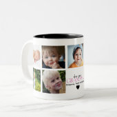 Collage 9 Photos for Grandma Love you ツートーンマグカップ (正面左)