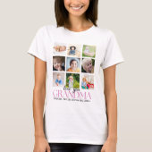 Collage 9 Photos for Grandma Love you Tシャツ (正面)