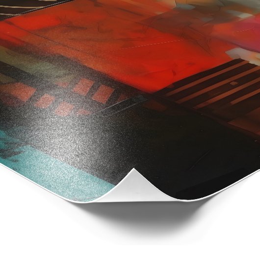 Collage Abstracto de Círculo Geométrico フォトプリント (角)