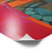 Collage Abstracto de Círculos Coloridos フォトプリント (角)