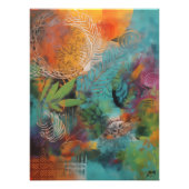 Collage Abstracto de Hojas y Círculo フォトプリント (正面)